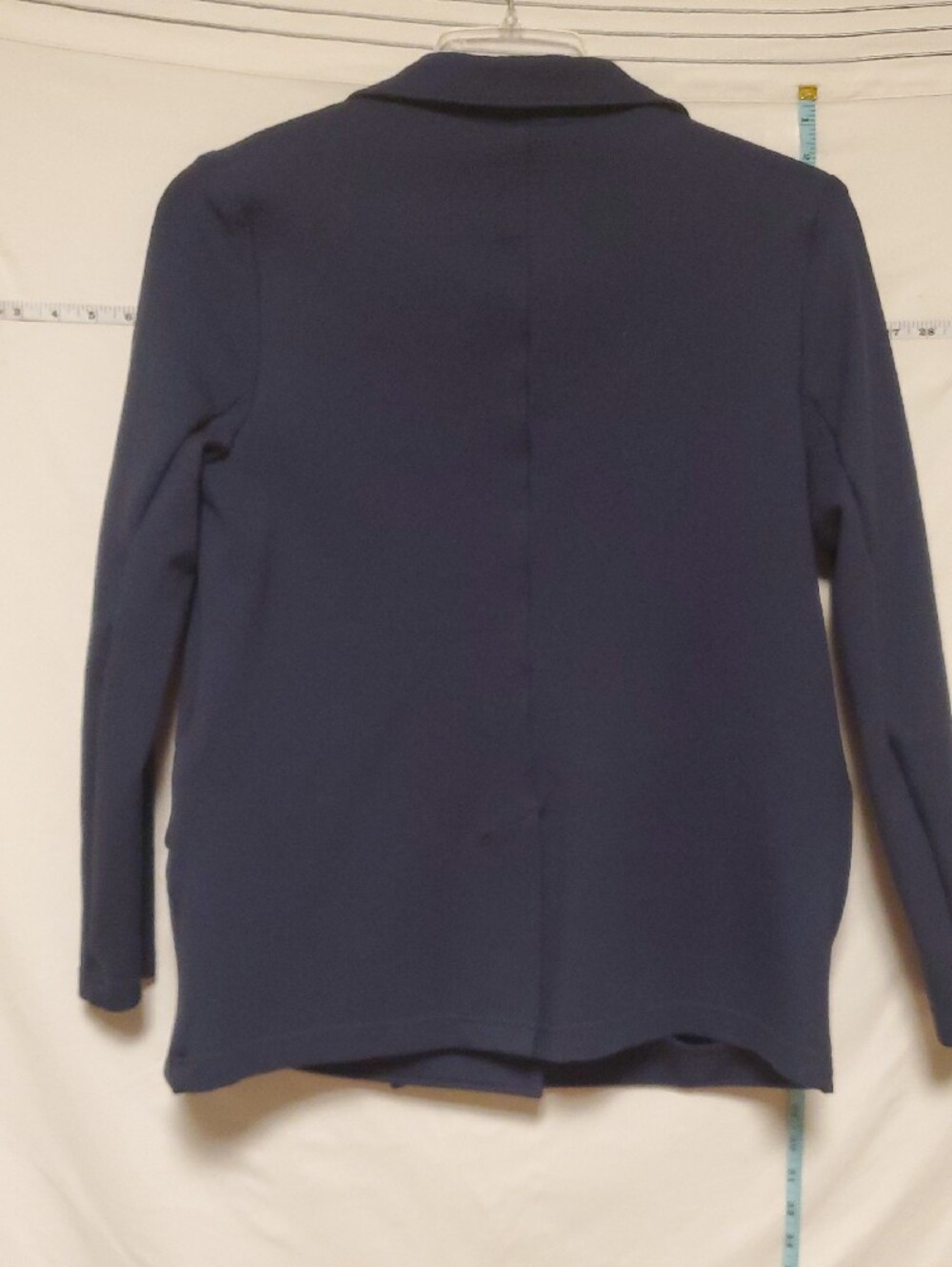 Betabrand Double-Breasted Navy Blazer Stretch Pointe Knit Med Preppy Academia - Picture 4 of 5